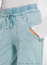 MAGNUM HOSE AUS MARMORIERTEM STRETCH-SWEATSTOFF OTHER - MARBLED LIGHT BLUE | DEHA