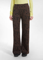 ACID-WASHED ORGANIC COTTON COMFORT TROUSERS - MULT - MARBLED TAUPE BROWN | DEHA