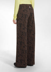 ACID-WASHED ORGANIC COTTON COMFORT TROUSERS - MULT - MARBLED TAUPE BROWN | DEHA