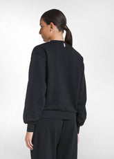 ORGANIC COTTON CREWNECK SWEATSHIRT - BLACK - BLACK | DEHA