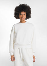 FELPA GIROCOLLO IN COTONE ORGANICO BIANCO - SOFT IVORY | DEHA