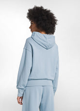 TUTA FELPA E PANTALONI PALAZZO IN COTONE ORGANICO BLU - | DEHA