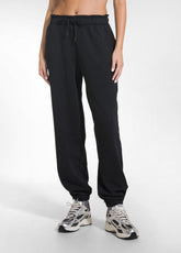 TUTA FELPA GIROCOLLO E PANTALONE BALLOON IN COTONE ORGANICO NERO - | DEHA