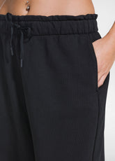 TUTA FELPA GIROCOLLO E PANTALONE BALLOON IN COTONE ORGANICO NERO - | DEHA
