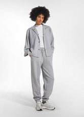 BALLOON-HOSE AUS BIO-BAUMWOLL-SWEAT - GRAU - GREY MELANGE | DEHA