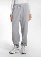 BALLOON-HOSE AUS BIO-BAUMWOLL-SWEAT - GRAU - GREY MELANGE | DEHA