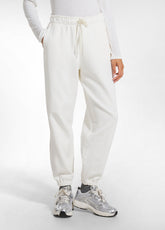 SET AUS RUNDHALS-SWEATSHIRT UND BALLONHOSE AUS WEISSEM BAUMWOLL-SWEAT - | DEHA