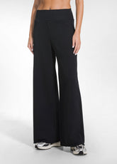BLACK ORGANIC COTTON SWEATSHIRT AND PALAZZO PANTS SET - | DEHA