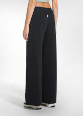 BLACK ORGANIC COTTON SWEATSHIRT AND PALAZZO PANTS SET - | DEHA