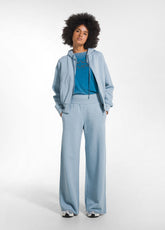 TUTA FELPA E PANTALONI PALAZZO IN COTONE ORGANICO BLU - | DEHA