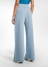 TUTA FELPA E PANTALONI PALAZZO IN COTONE ORGANICO BLU - | DEHA