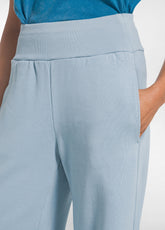 TUTA FELPA E PANTALONI PALAZZO IN COTONE ORGANICO BLU - | DEHA