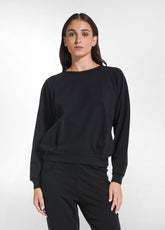 FELPA GIROCOLLO IN COTONE DEHA NERO - BLACK | DEHA
