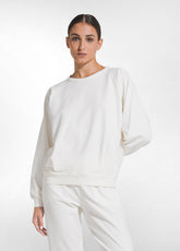 FELPA GIROCOLLO IN COTONE DEHA BIANCO - SOFT IVORY | DEHA