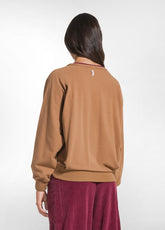 FELPA GIROCOLLO IN COTONE DEHA MARRONE - NUT BROWN | DEHA