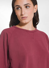 FELPA GIROCOLLO IN COTONE DEHA ROSSO - CHERRY RED | DEHA
