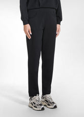 SLIM-FIT STRETCH COTTON TROUSERS - BLACK - BLACK | DEHA