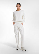 PANTALONI SLIM FIT IN COTONE STRETCH BIANCO - SOFT IVORY | DEHA