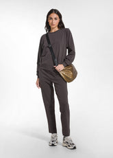 PANTALONI SLIM FIT IN COTONE STRETCH MARRONE - COCOA BROWN | DEHA