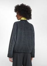 FELPA CON ZIP IN MORBIDO PILE NERO - BLACK | DEHA