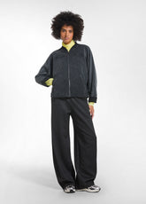 FELPA CON ZIP IN MORBIDO PILE NERO - BLACK | DEHA