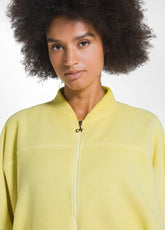 FELPA CON ZIP IN MORBIDO PILE GIALLO - VIBRANT YELLOW | DEHA