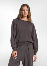 COTTON CREW NECK SWEATSHIRT - BROWN - New In | FW26 | DEHA