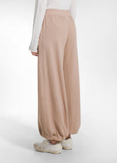 JOGGER-HOSE MIT KNÖCHELRAFFUNG BRAUN - CAMEL BROWN | DEHA
