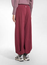 PANTALONE JOGGER CON ARRICCIATURA ALLA CAVIGLIA ROSSO - CHERRY RED | DEHA