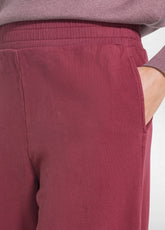 RED JOGGER TROUSERS WITH ANKLE GATHERING - CHERRY RED | DEHA
