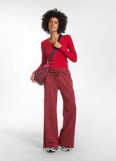 PANTALONE MORBIDO EFFETTO MARMORIZZATO OTHER - MARBLED CRIMSON RED | DEHA