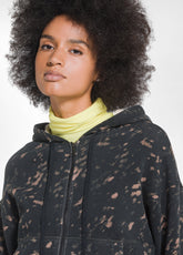 ALLOVER PRINT ZIP-UP HOODIE - MULTICOLOR - DOTTED BROWN | DEHA