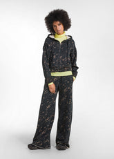 ALLOVER PRINT ZIP-UP HOODIE - MULTICOLOR - DOTTED BROWN | DEHA