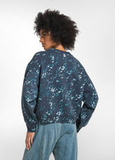 FELPA GIROCOLLO STAMPA ALLOVER OTHER - DOTTED BLUE | DEHA