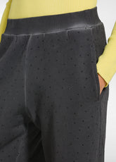 PANTALONE BALLOON CON STRASS NERO - BLACK | DEHA