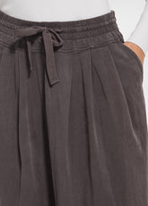 Pleated Lyocell Twill Skirt - Brown - COCOA BROWN | DEHA