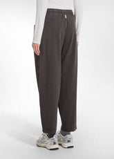 PANTALONE BALLOON IN TWILL LYOCELL MARRONE - COCOA BROWN | DEHA