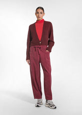 PANTALONE BALLOON IN TWILL LYOCELL ROSSO - CHERRY RED | DEHA