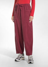 PANTALONE BALLOON IN TWILL LYOCELL ROSSO - CHERRY RED | DEHA