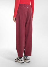 PANTALONE BALLOON IN TWILL LYOCELL ROSSO - CHERRY RED | DEHA