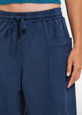 Lyocell Twill Balloon Trousers - Blue - BLU NAVY | DEHA