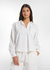 FINE-WALE CORDUROY POLO SHIRT - WHITE - SOFT IVORY | DEHA