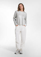 FINE-CORDUROY BALLOON TROUSERS - WHITE - SOFT IVORY | DEHA