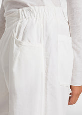 FINE-CORDUROY BALLOON TROUSERS - WHITE - SOFT IVORY | DEHA