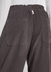PANTALONE BALLOON VELLUTO MILLE RIGHE MARRONE - COCOA BROWN | DEHA