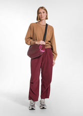 FINE-CORDUROY BALLOON TROUSERS - RED - CHERRY RED | DEHA