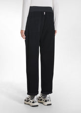 STRAIGHT-LEG FINE-WALE CORDUROY TROUSERS - BLACK - BLACK | DEHA