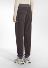 PANTALONI DRITTI IN VELLUTO 1000 RIGHE MARRONE - COCOA BROWN | DEHA