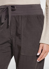 PANTALONI DRITTI IN VELLUTO 1000 RIGHE MARRONE - COCOA BROWN | DEHA
