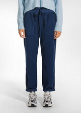 PANTALONI DRITTI IN VELLUTO 1000 RIGHE BLU - BLU NAVY | DEHA